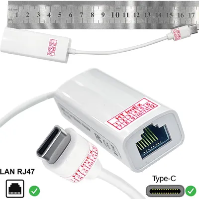Produktbild von Weiß USB C 3.1 auf Ethernet Adapter RJ45 100Mbps Gigabit LAN Netzwerk Kabel PC