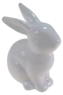 Produktbild von Hase sitzend Keramik weiß 11,5x9,5x6,3cm Osterhase Ostern Frühling Figur