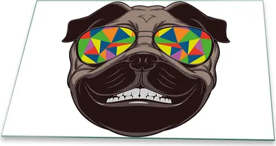 Produktbild von Herdabdeckplatte Glaskeramikkochfeld-Abdeckung Spritzschutz Glas Universal 80x52 Hund Braun