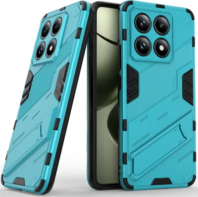 Produktbild von Armor Hülle für Xiaomi 14T Hybrid PC TPU Bumper Stoßfestes Schutzhülle mit Standfunktion Blau