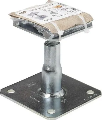 Image de Pied de poteau réglable 'prêt-à-fixer' - SIMPSON - kit complet avec fixations - KIT FIX APB100