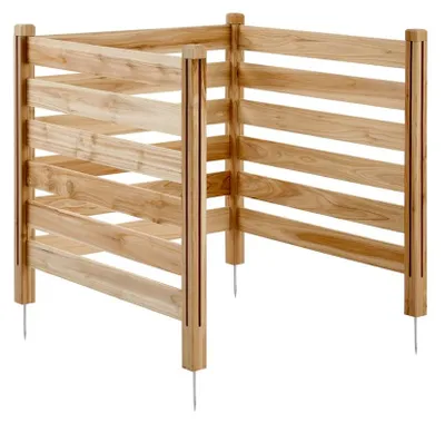 Produktbild von Holz-Privatsphärenzaun, 3 Paneele - 914x914 mm - Massivholz - Für den Außenbereich, Gartenzaun