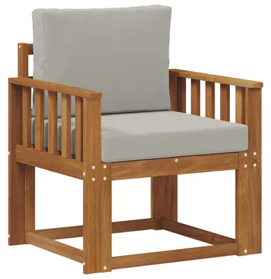 Image de Canapé d'extérieur vidaXL en bois d'acacia massif et polyester