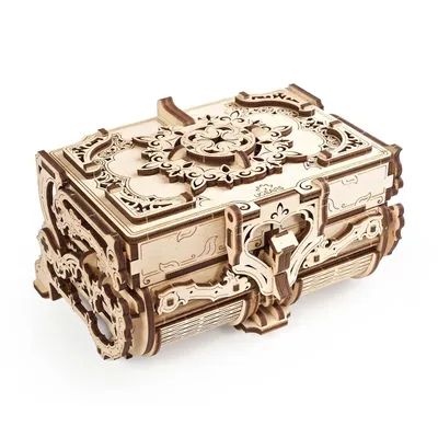Immagine prodotto di Puzzle 3D, Cassetta Antica, Ugears, legno, 185 pezzi