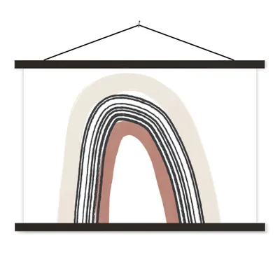 Produktbild von MuchoWow® Textilposter Regenbogen - Pastell - Design 150x100 cm mit schwarzem Rahmen - Schlafzimmer