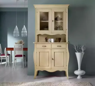 Produktbild von Glasschrank Vitrine Luxus Schrank Holz Stil Möbel Glas Schränke Neu