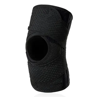 Produktbild von Verstellbare Kniebandage Sport, offene Knieorthese mit Silikon Patella Polster & Federstützen, Meniskus Unterstützung für Joggen, Training & Alltag
