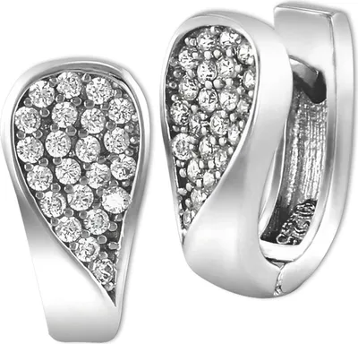 Produktbild von SilberDream Ohrringe Glamour Zirkonia weiß Damen 925 Silber Creolen SDO4327W