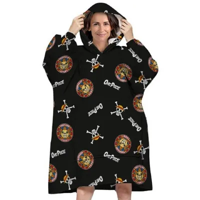 Imagen del producto de Sudadera de forro polar, estilo integral, de corte holgado, color  - Navire de One Piece - Talla para adultos