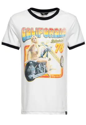 Produktbild von King Kerosin T-Shirt Herren California schwarz/weiß M