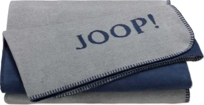 Produktbild von Joop Heimdecke 781888 Blau Grau Kuscheldecke 150 x 200 cm Zweiseitig Wohndecke
