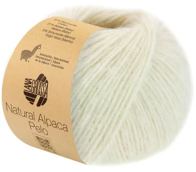 Produktbild von Lana Grossa - Natural Alpaca Pelo 0001 rohweiß