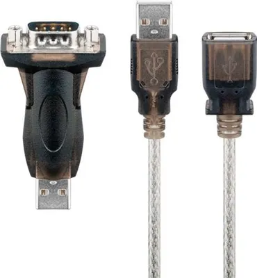 Produktbild von Goobay 95436, Transparent, 1,5 m, USB Typ-A, RS-232, Männlich, Männlich
