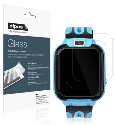 Produktbild von 2x dipos GlassCC Smartwatch Kinder mit Telefonfunktion