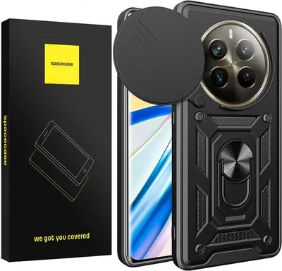 Zdjęcie produktu dla Etui pancerne SPACECASE Camring do Realme 12 Pro/12 Pro+ 5G Czarny