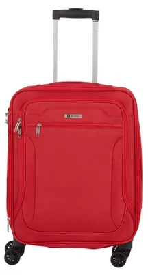 Immagine prodotto di Piccola valigia da cabina rossa, in tessuto, di 55 cm, con possibilità di espansione