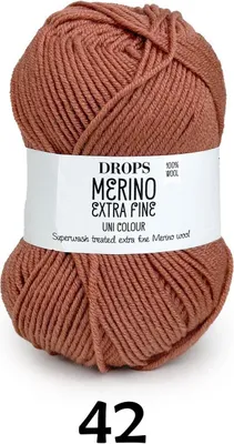 Produktbild von Drops Merino Extra Fine Uni Colour 42 Cedar Strickgarn