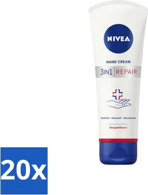 Produktbild von NIVEA - Handcreme - 3-in-1 Repair - Lindert - Regeneriert - Schützt - 100 ml - Vorteilspack - 20 Stücke