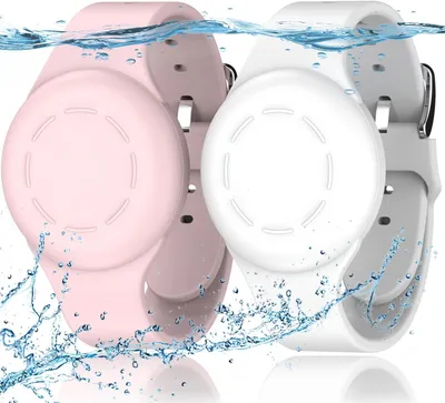 Imagen del producto de Brazalete impermeable para AirTag, 2 unidades, ajustable, para niños