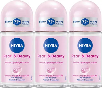 Obrázok produktu pre Nivea Deo Pearl Beauty Roll On 72h antiperspirant ochrana 50ml balenie 3