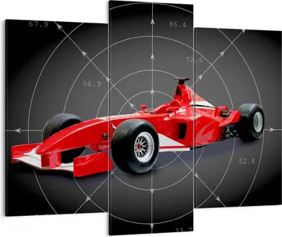 Produktbild von Bild auf Leinwand - Leinwandbild - Formel F1 Auto Geschwindigkeit - 130x100cm - Wand Bild - Wanddeko - Leinwanddruck - Bilder - Kunstdruck - Leinwand bilder - Wandkunst - CB130x100-2255