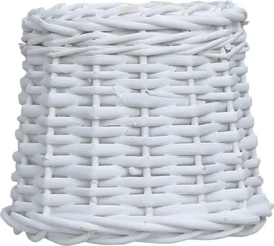 Produktbild von Design Lampenschirm Korbweide 25 x 17 cm Weiß - Lampenstative 2025 Neu1990909 1parcel