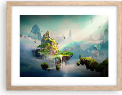 Produktbild von Gerahmtes Poster - Rahmen in heller Eiche - Abstraktion Natur - 40x30 cm - Wand Bild - Wanddeko - Wandbilder - Wandposter - Bilderrahmen - Bilder - Kunstdruck - Wandbild - P2NAA40x30-3469