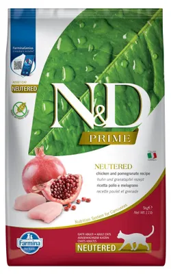 Produktbild von Farmina Pet Food N&D Prime, Adult, Huhn, Granatapfel, 5 kg, Getreidefrei, Ohne Geschmacksstoffe, Antioxidantien enthalten