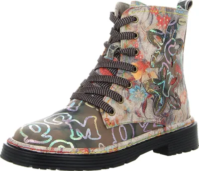 Immagine prodotto di Laura Vita stivale stringato da donna beige multi