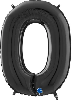 Immagine prodotto di Palloncino gonfiabile numero 0 nero 66 cm