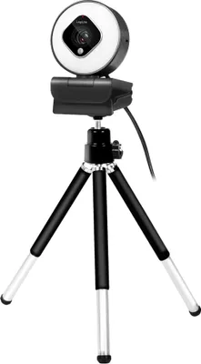 Produktbild von Logilink Webcam FHD 76° Dual-Mikro Autof. Ringlicht Stativ