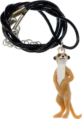 Produktbild von Erdmännchen Kette Halskette Miniblings Präriehund Zoo Afrika 35mm stehend Leder