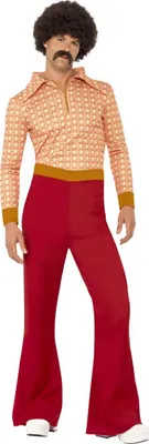 Immagine prodotto di costume da disco star anni '70 arancione-rosso - L
