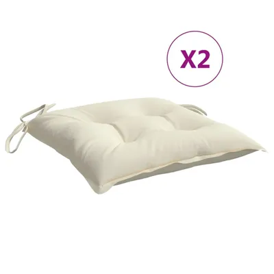 Immagine prodotto di vidaXL Cuscino per sedia 2 pz. Bianco crema 50x50x7 cm Tessuto Oxford