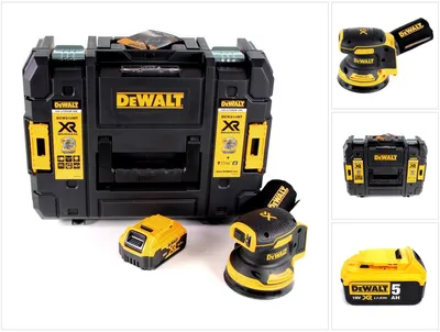 Produktbild von DeWalt DCW 210 NT Akku Exzenterschleifer 18V 125mm Brushless + 1x Akku 5,0Ah + TSTAK - ohne Ladegerät