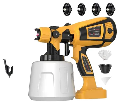 Obrázek produktu pro Barva stříkací pistole, kapacita 1400 ml, technologie HVLP, žlutá, EU zástrčka