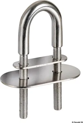 Image de Boulon en U AISI316 90mm avec deux plaques 43x13 mm , 1 pièce