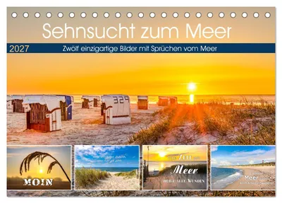 Productafbeelding van Verlangen naar de zee (tafelkalender 2027, formaat DIN A5 liggend), CALVENDO maandkalender