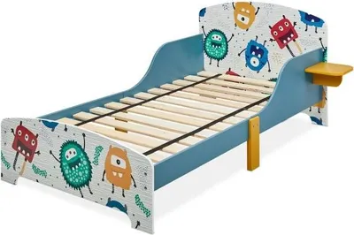 Image de Lit bébé petits monstres avec étagère