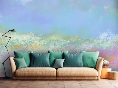 Produktbild von Vlies Fototapete Abstrakt 400x280 cm Tapeten Wandtapete XXL Wiese Natur Blumen Botanik wie gemalt b-A-10210-a-a