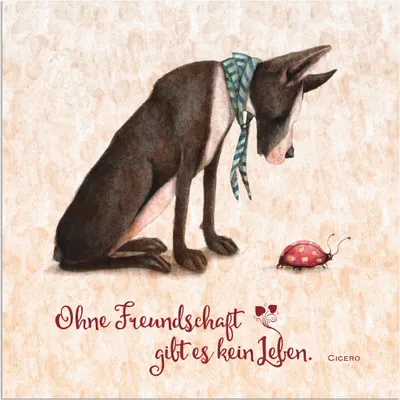 Produktbild von ARTland Wandbild Alu für Innen & Outdoor Lebensweisheit Freundschaft Größe: 70x70 cm