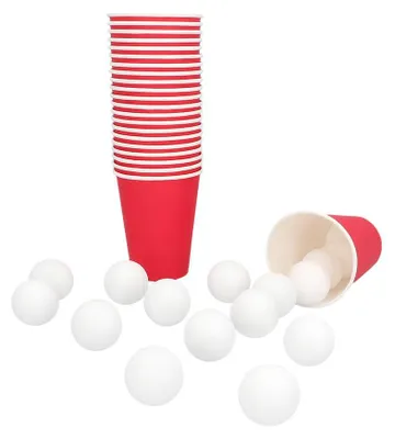 Produktbild von Bierpong-Set mit 22 Bechern und 15 Bällen für ausgelassene Partys