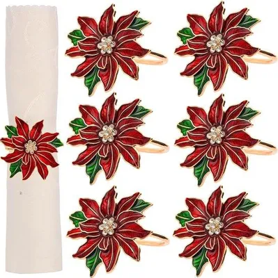 Produktbild von Weihnachtsserviettenringe 6er Set Kerstdiner Dekoration
