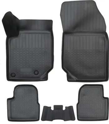 Image de Tapis De Sol En Caoutchouc TPE Pour Citroen C4 Depuis 2020 4pcs, Système de Fixation Bord Haut Noir Antidérapant Toutes Saisons