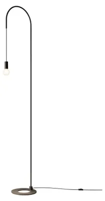 Obrázok produktu pre Zafferano - Stojacia lampa Filo, nastaviteľná v uhle 200°, lakovaný kov, žiarovka E27 max. 60W, H231cm - čierna