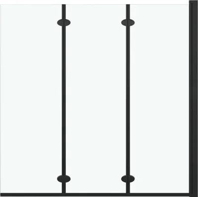 Obrázok produktu pre Skladací sprchový kút 3 panely 130x138 cm ESG čierny