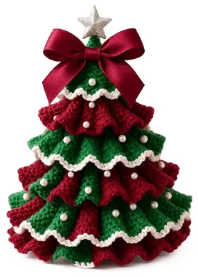 Produktbild von Bastelset für Weihnachten: DIY-Weihnachtsbaum mit Garn und Perlen