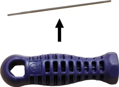 Produktbild von Feilenheft aus Kunststoff mit 80 mm Länge für Kettensägenfeilen Handwerkzeug Zubehör