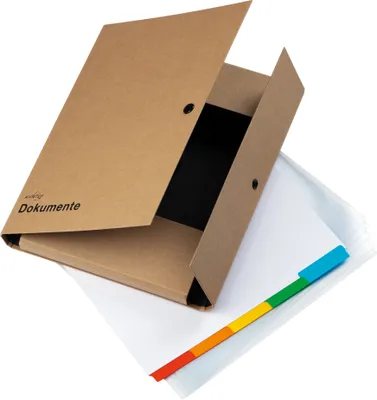 Obrázok produktu pre PAGNA Dokumentenmappe 2-Ring-Mechanik Kraftpapier Natur