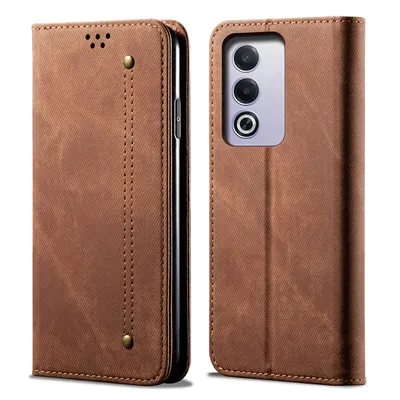 Obrázek produktu pro Pouzdro pro Oppo A3 Pro /Oppo K12x, Kožené Peněženkové Pouzdro s Magnetickým Uzavíráním a Stojánkem hnědé